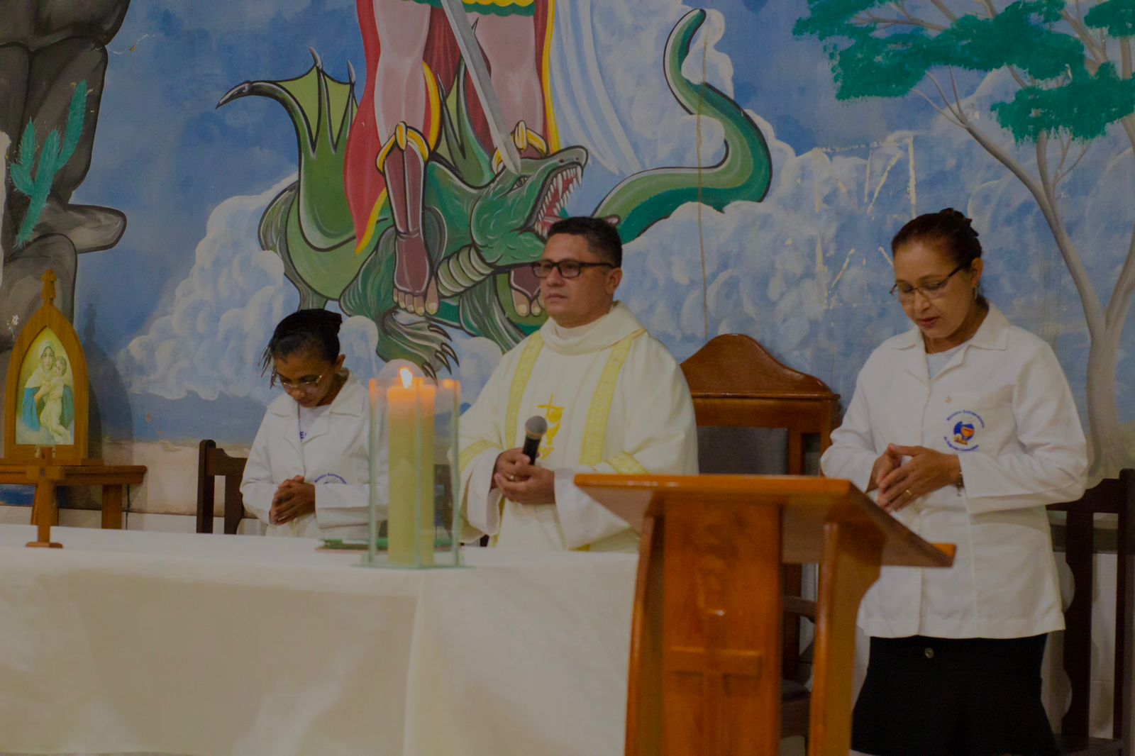 Terceira noite do novenário em honra a São Miguel reúne fiéis em Caraíbas II