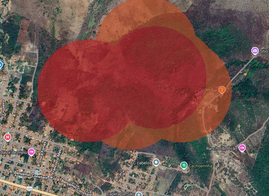 Bombeiros informam controle parcial do incêndio que atinge o Bairro Santa Cruz