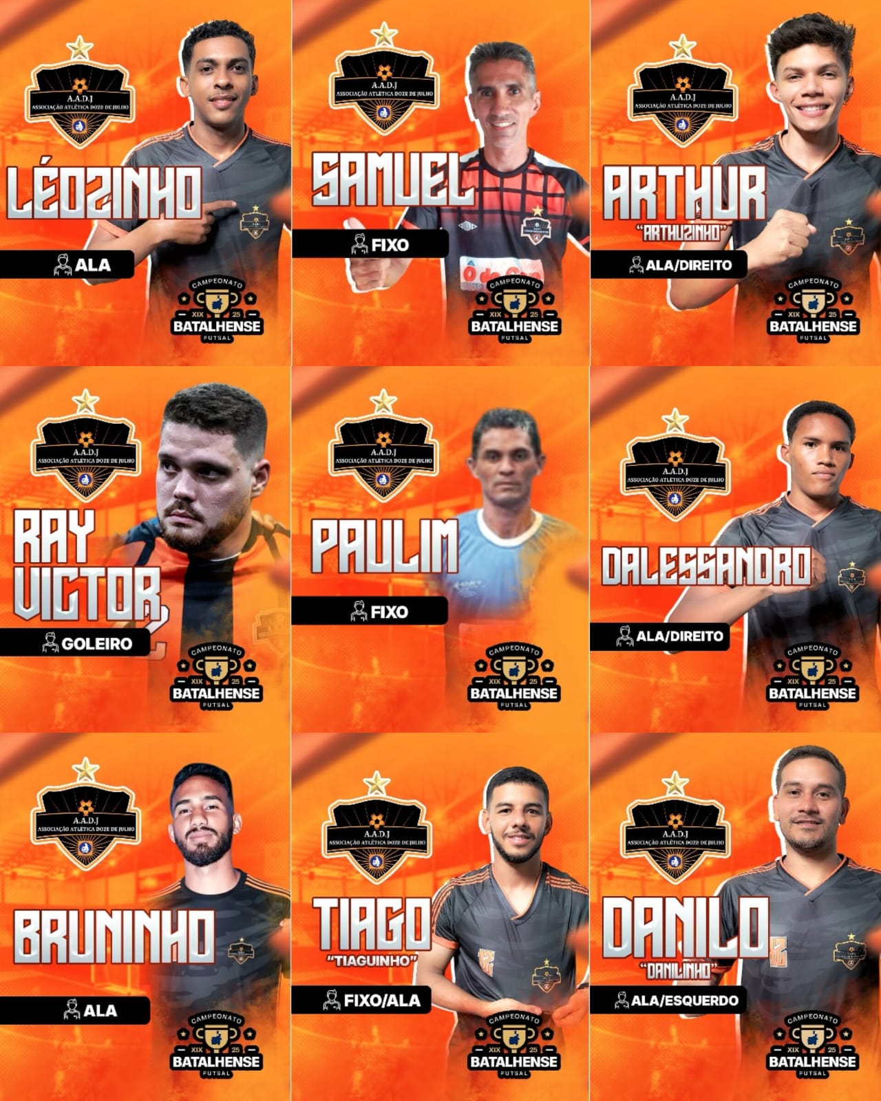 Time 12 de Julho apresenta elenco para disputar o XIX Campeonato Batalhense de Futsal