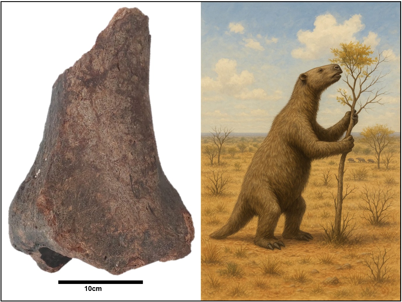 Fóssil de preguiça-gigante de 33 mil anos é achado no Piauí