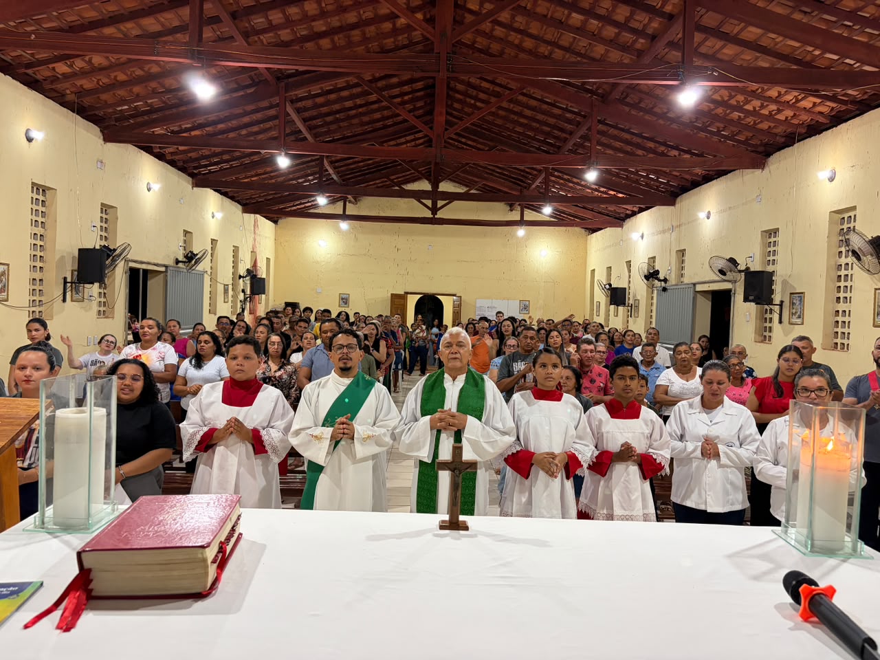 Festejo de São Miguel Arcanjo inicia novenário com missa em Caraíbas II