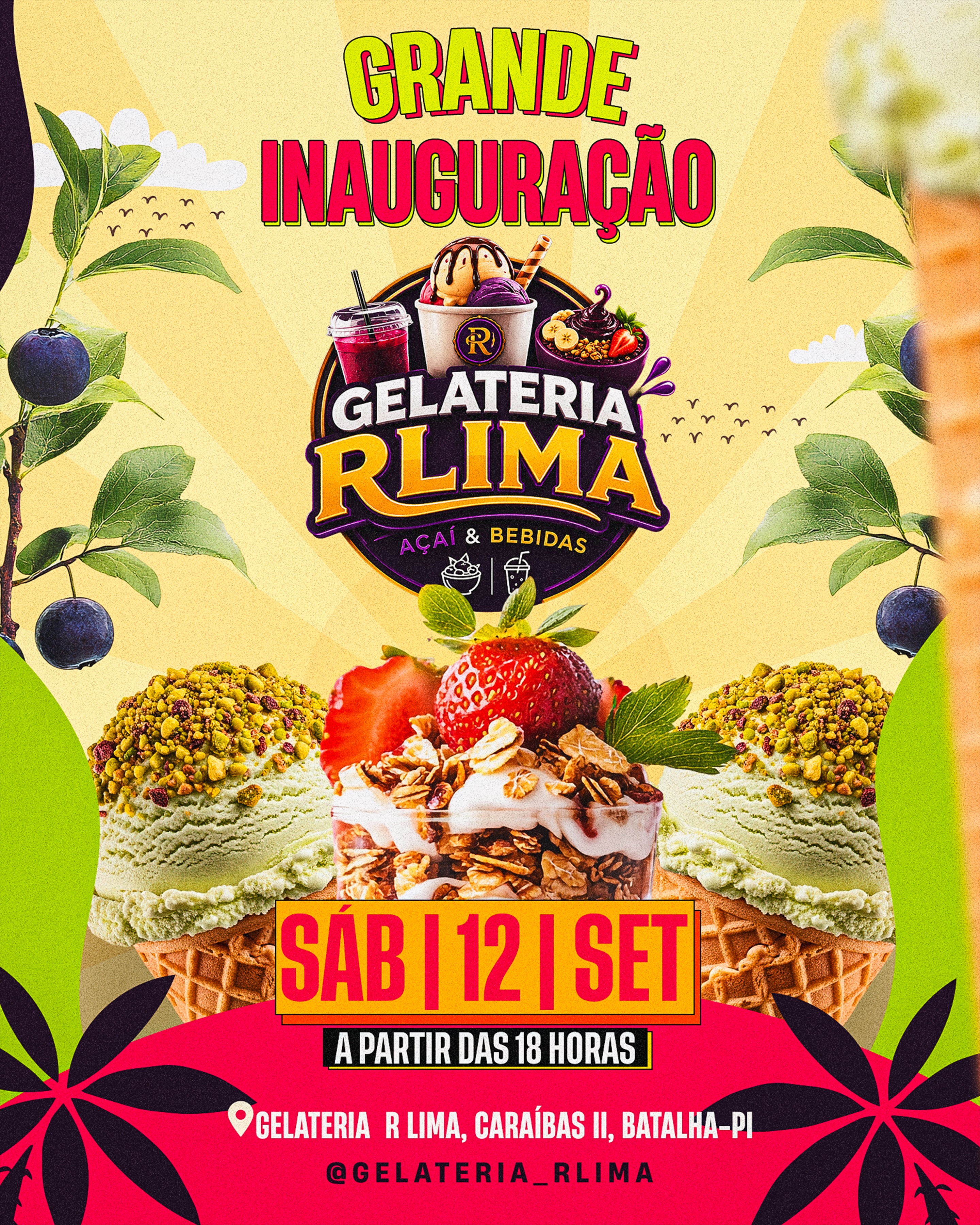 Caraíbas ganha novo espaço de convivência com a inauguração da Gelateria RLima